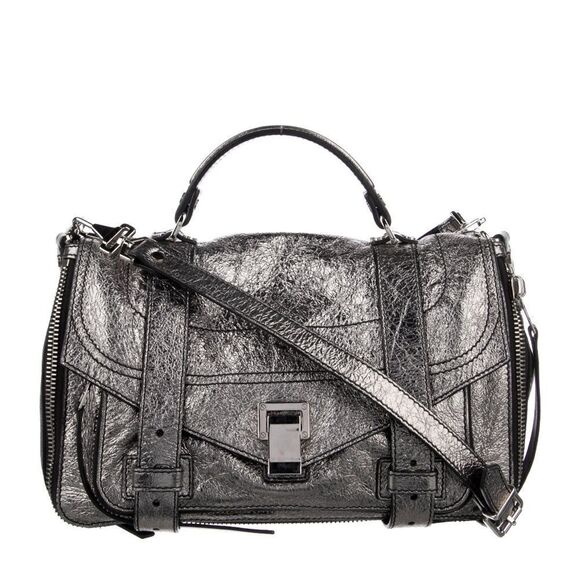Proenza Schouler Handbags - Proenza Schouler Medium‎ PS1 Satchel Bag in Silver Leather